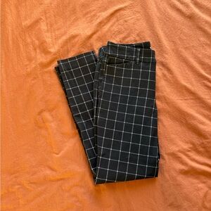 Old Navy Pixie High-Rise Black and White Plaid Pants